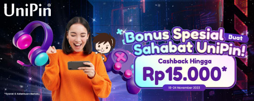 Dapatkan Spesial Cashback hingga Rp 15.000 Buat Sahabat UniPin!